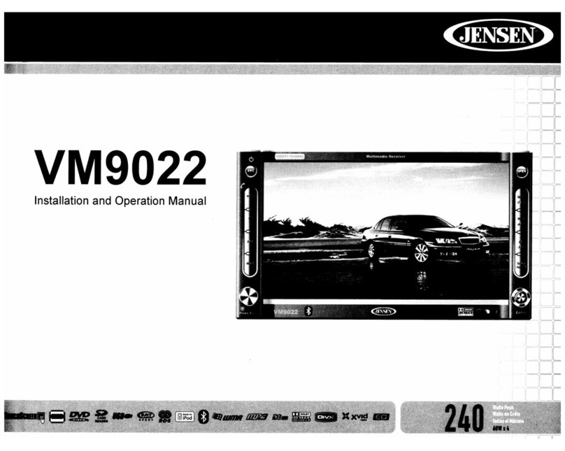 Jensen VM9022 - DVD Player With LCD Monitor User manual