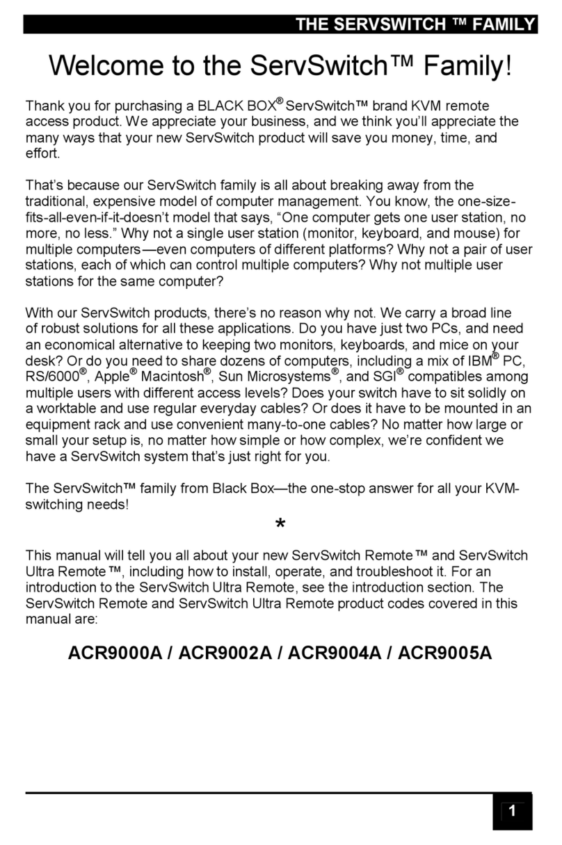 Black Box ServSwitch ACR9000A User manual