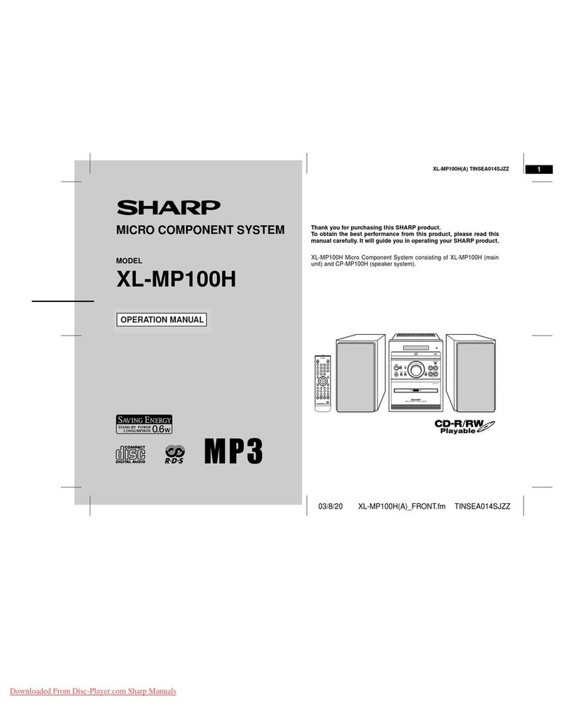 Sharp XL-MP100H User manual
