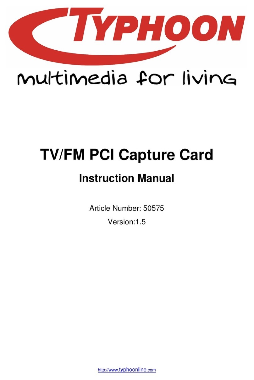 TYPHOON TV/FM PCI Capture Card instruction manual