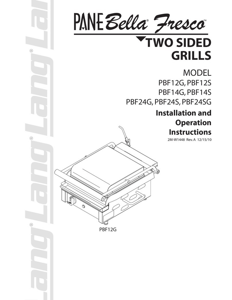 Lang PaneBella Fresco PBF12G Installation and operation instructions