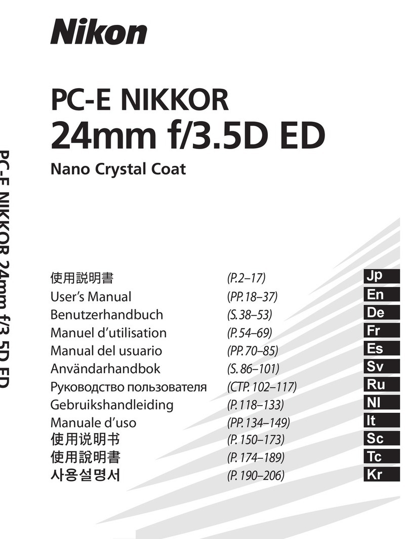 Nikon 24mm F/1.4G ED AF-S Nikkor User manual