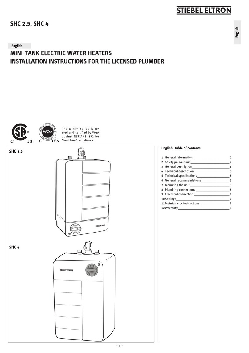 STIEBEL ELTRON SHC 4 User manual STIEBEL ELTRON SHC 4 User manual