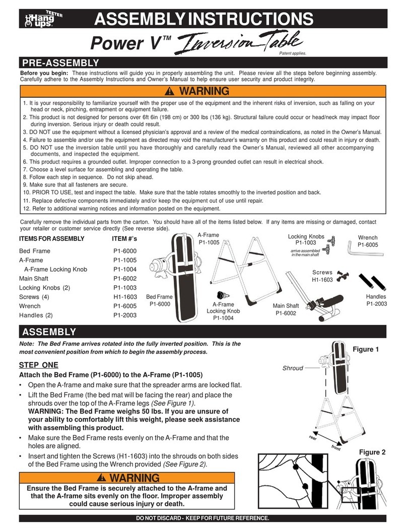 Hang ups Teeter Power V User manual
