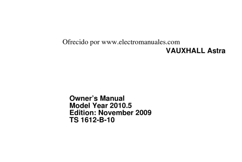 Vauxhall Astra 2010.5 owner's manual