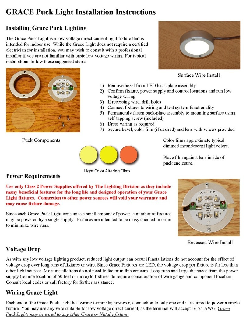 Grace Puck Light installation instructions