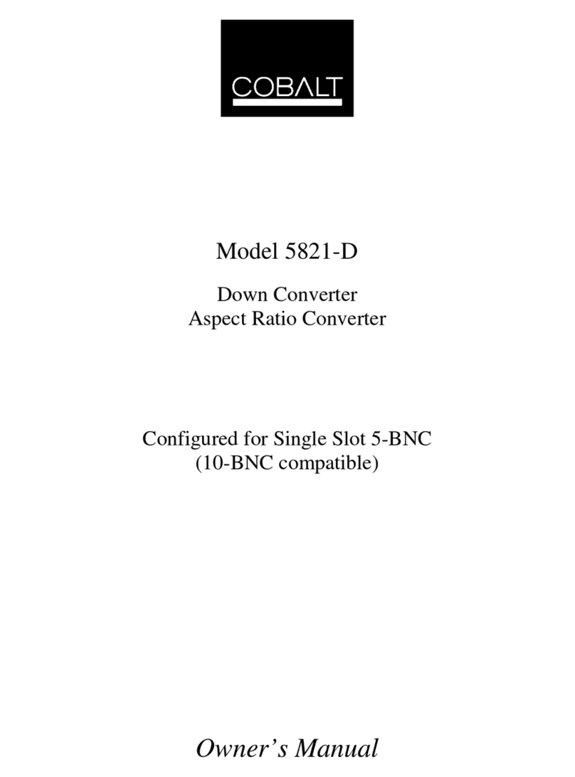 Cobalt Digital Inc 5821-D User manual