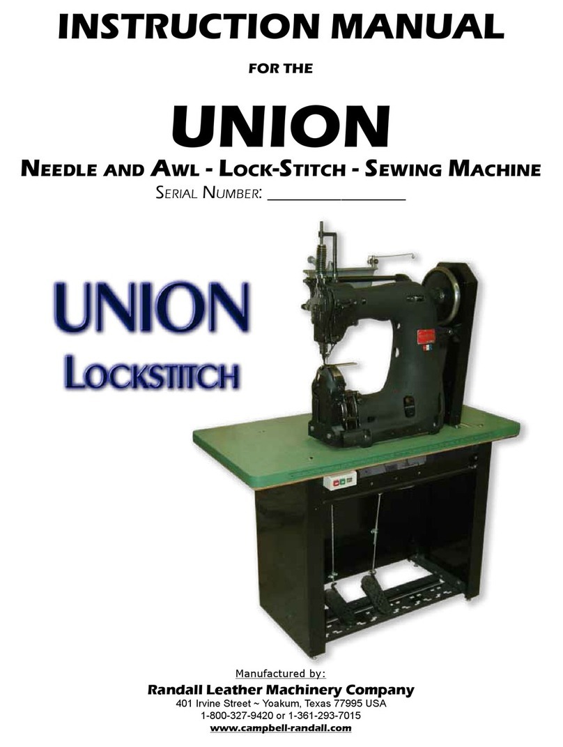 Randall UNION Lockstitch instruction manual