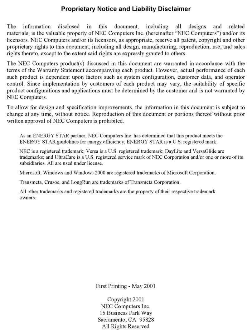 NEC VersaDayLite User manual