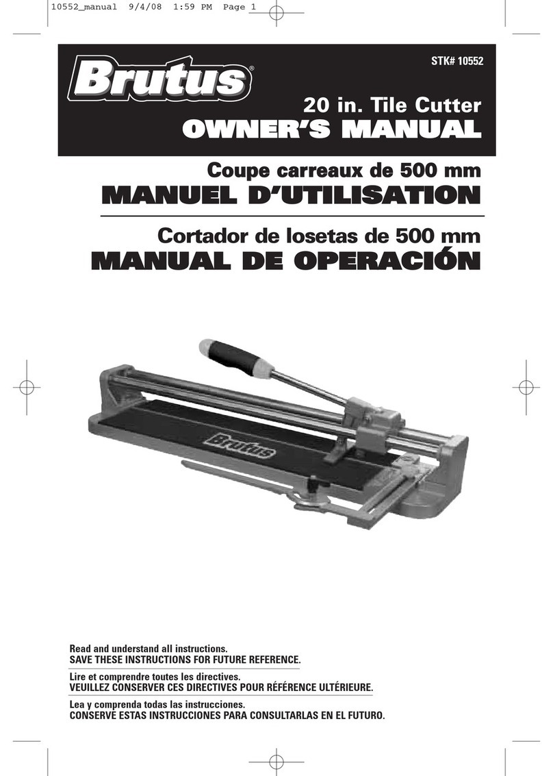 Brutus 10552 owner's manual