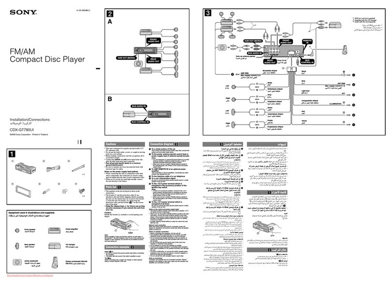 Sony CDX-GT780UI Product guide