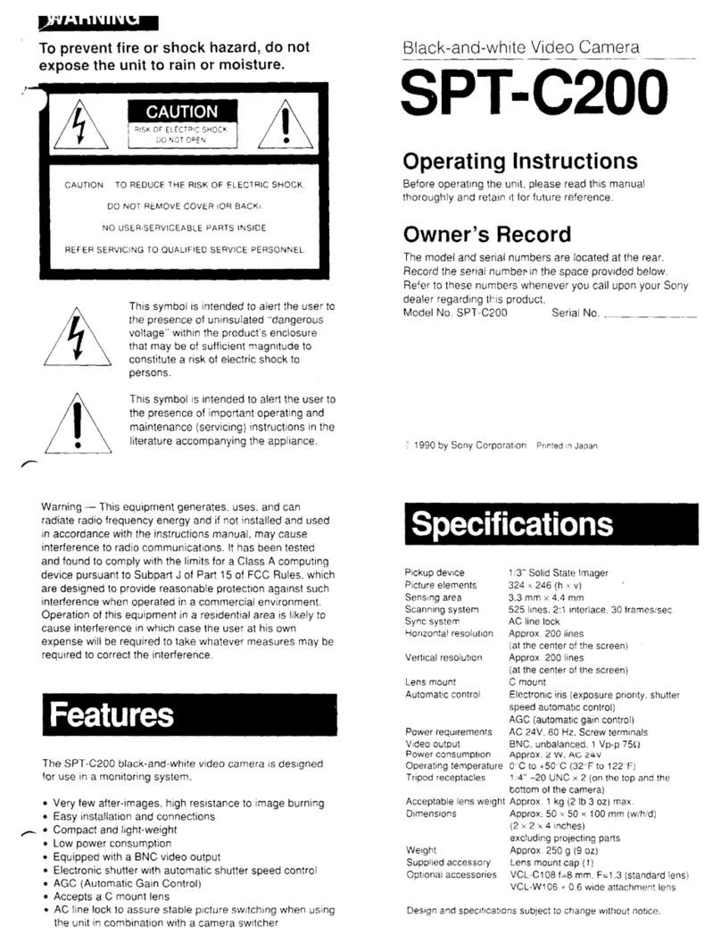 Sony SPT-C200 operating instructions