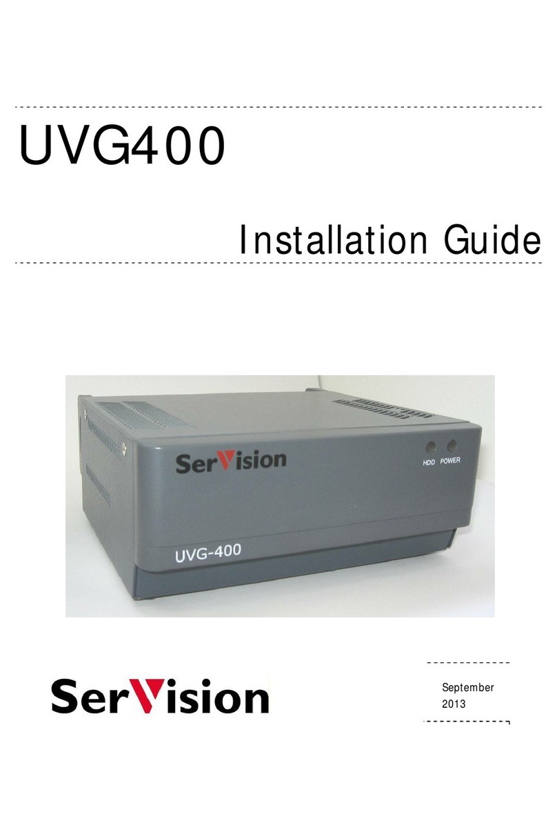 SerVision UVG400 installation guide