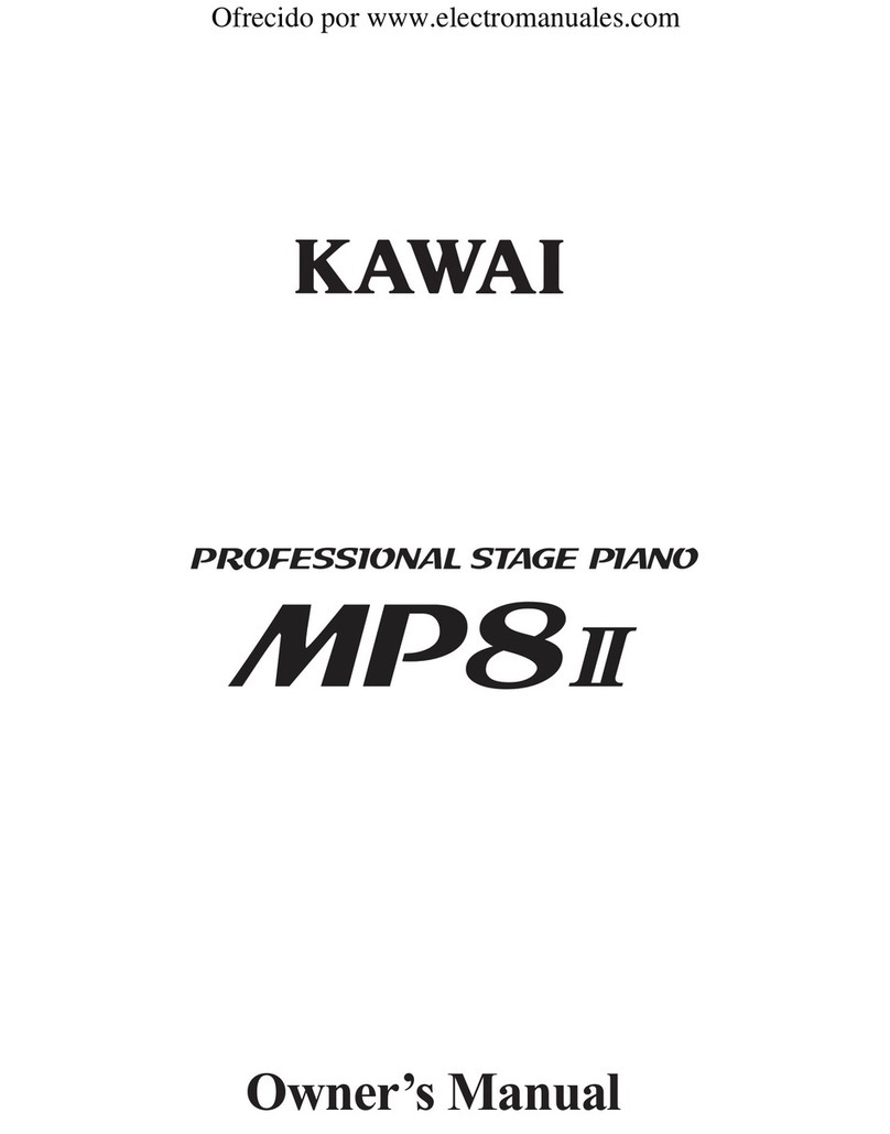 Kawai Professional Stage Piano MP8II owner's manual