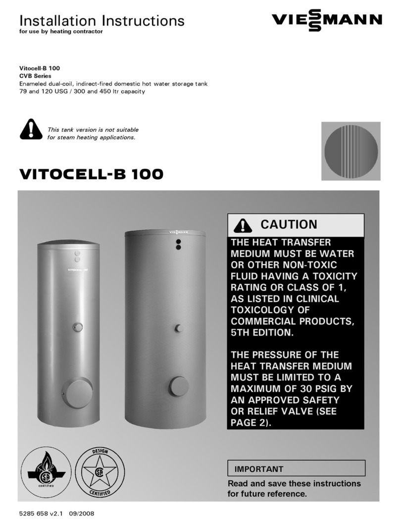Viessmann Vitocell-B 100 CVB Series User manual