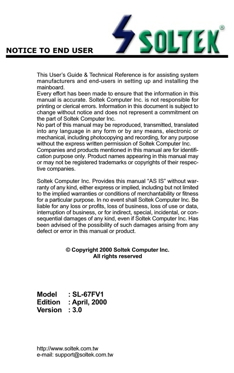 SOLTEK SL-67FV1 User manual