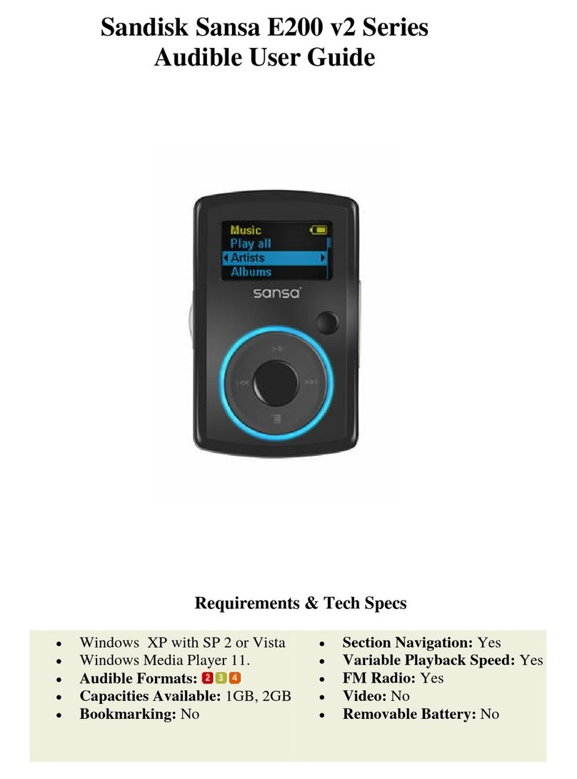 SanDisk Sansa E200 v2 series User manual SanDisk Sansa E200 v2 series User manual