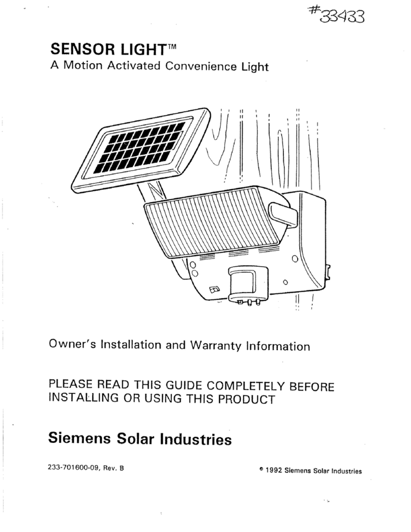 Siemens Sensor Light User manual