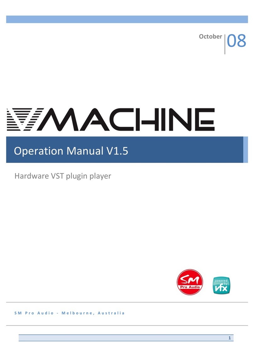 SM Pro Audio V-MACHINE User manual