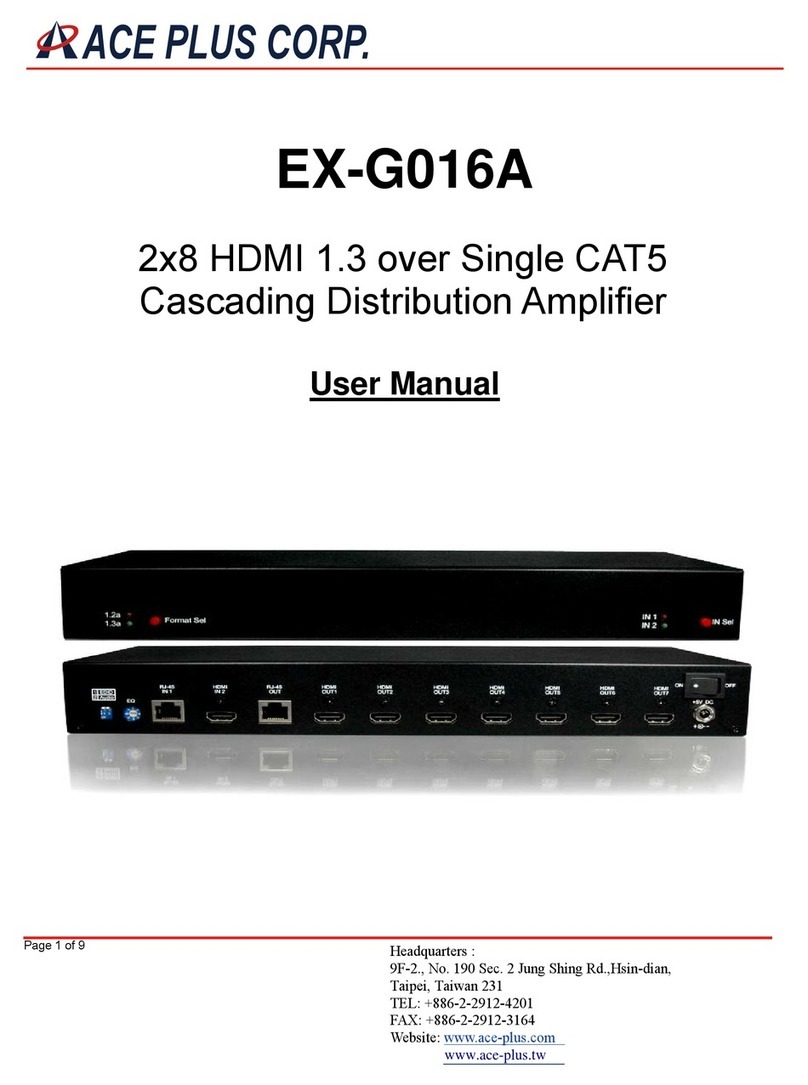 Ace Plus EX-G016A user manual