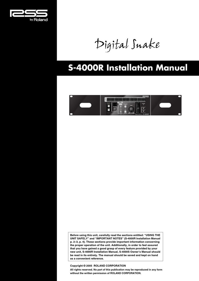 RSS Digital Snake S-4000R Instalation manual