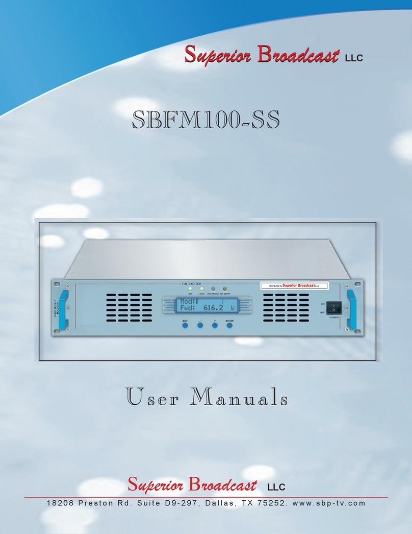 Superior Broadcast SBFM100-SS user manual