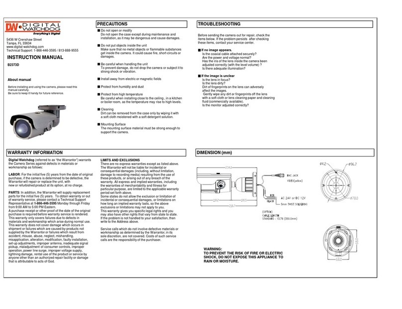 Digital Watchdog B2373D User manual