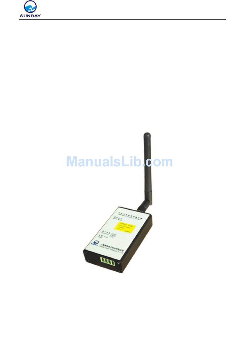 SUNRAY SRWF-Smart RF RS485 user manual