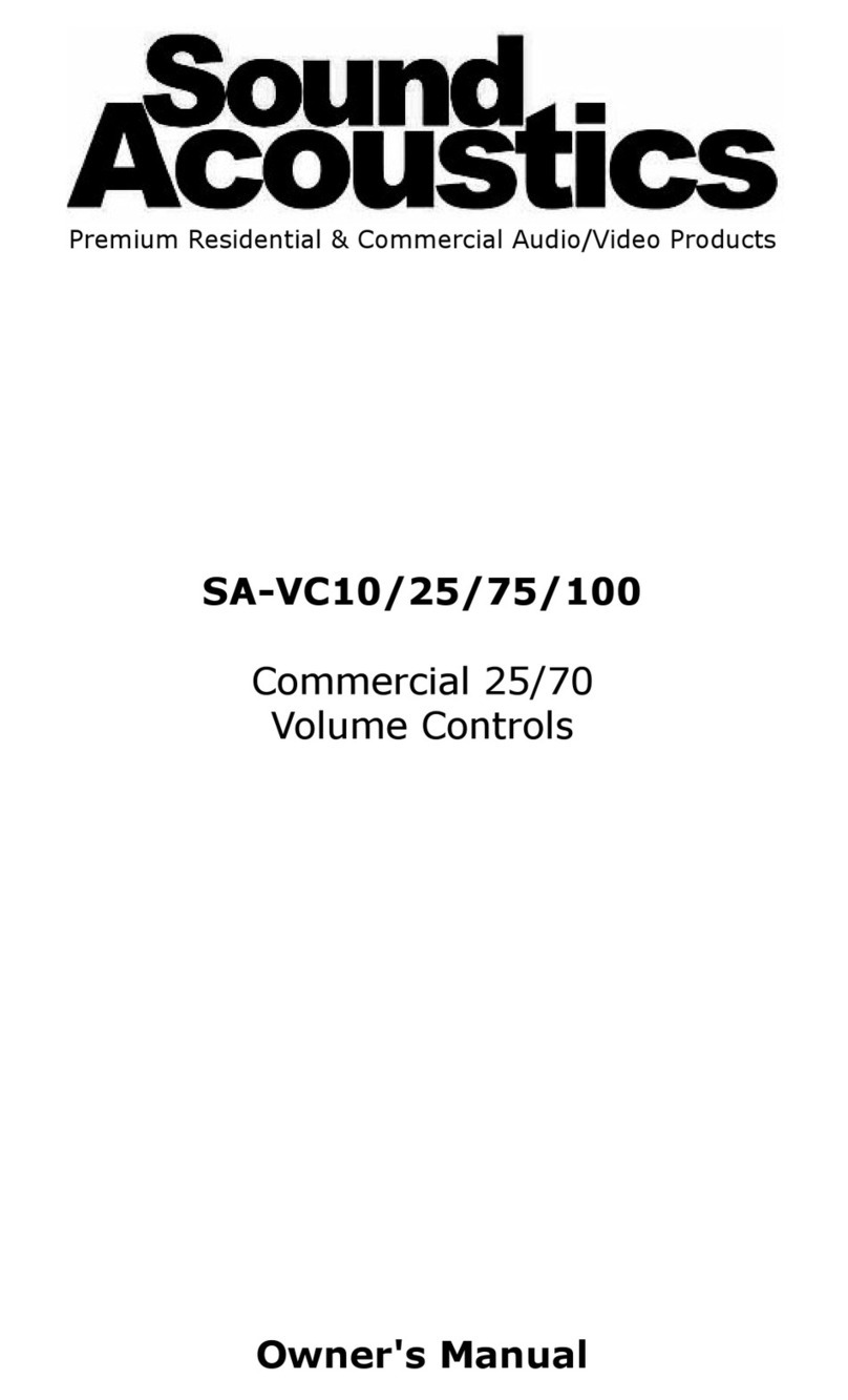 Sound Acoustics SA-VC10 owner's manual