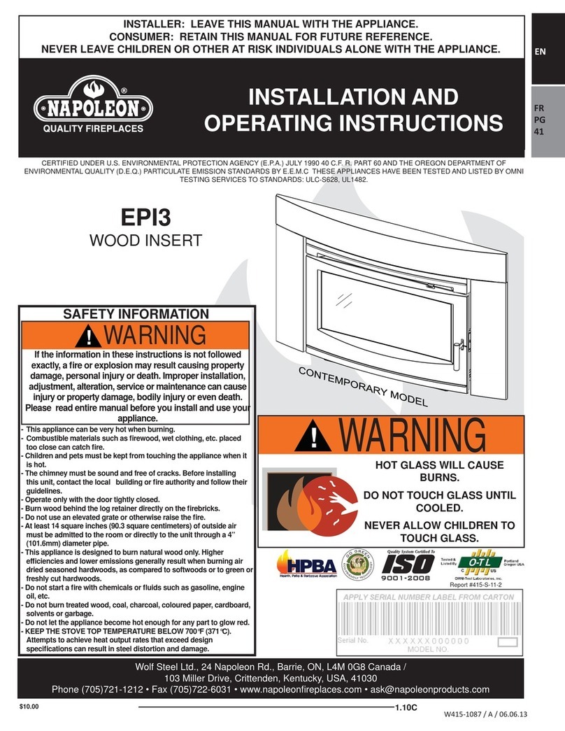 Napoleon EPI3 User manual