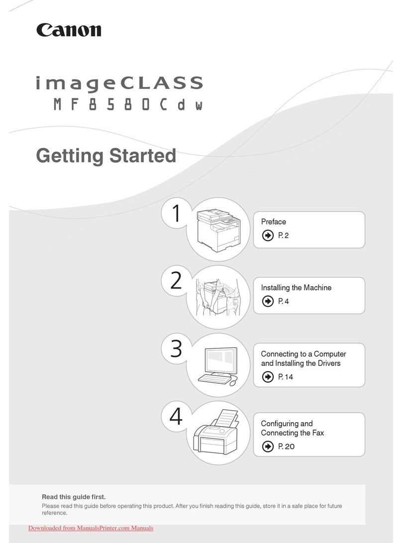 Canon ImageClass MF8580 Cdw Getting started