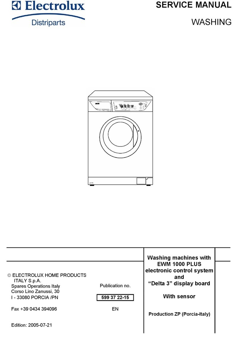 Electrolux washing machine User manual Electrolux washing machine User manual