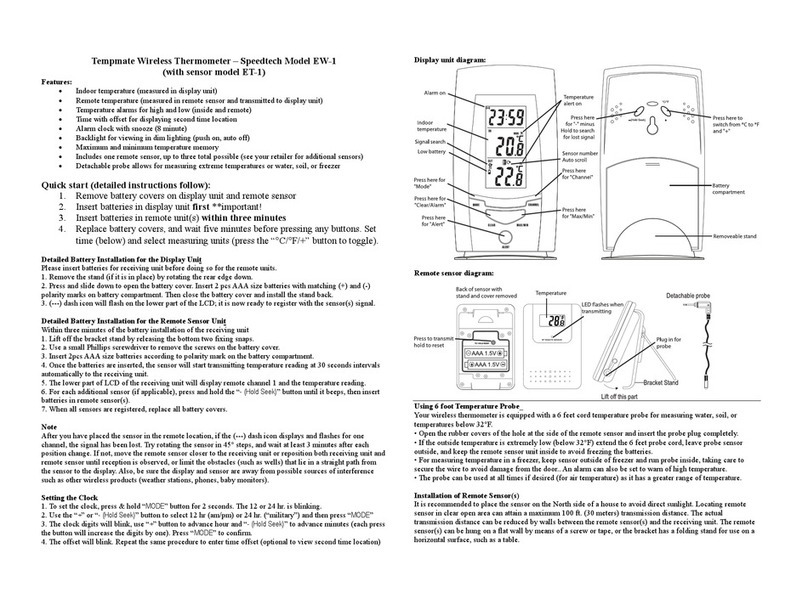 Speedtech Instruments EW-1 user manual