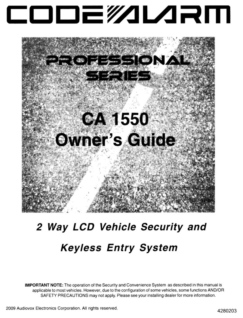 Code Alarm CA 1550 User manual Code Alarm CA 1550 User manual