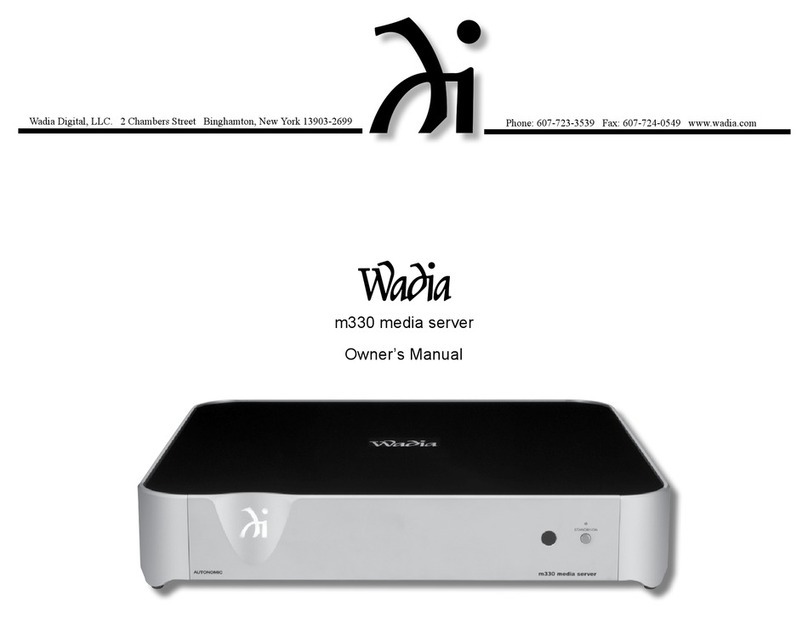 Wadia m330 media server owner's manual