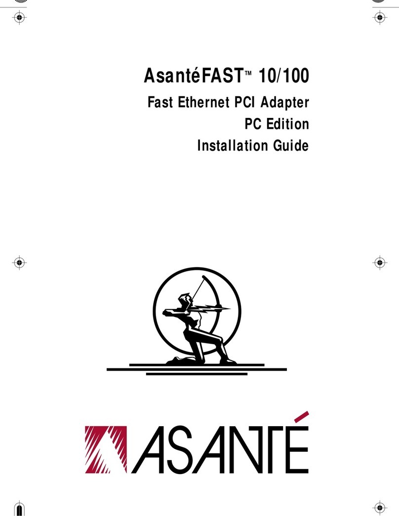 Asante AsanteFAST 10/100 installation guide