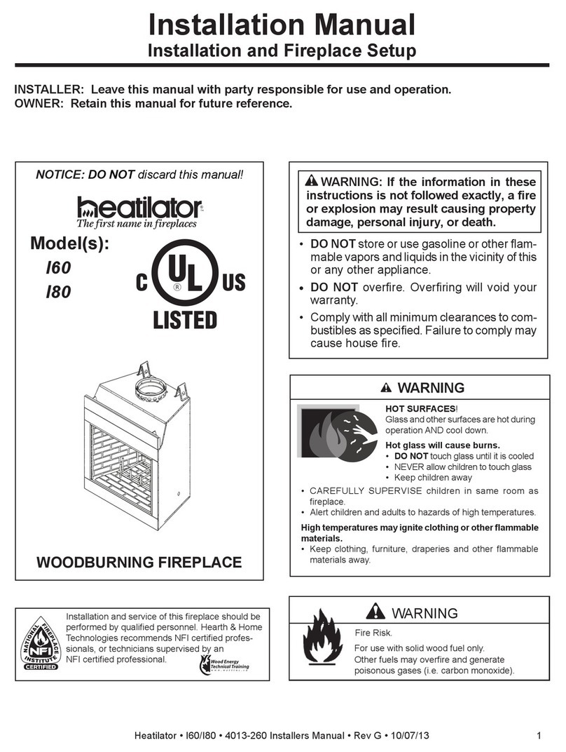 Heatilator I60 installation manual