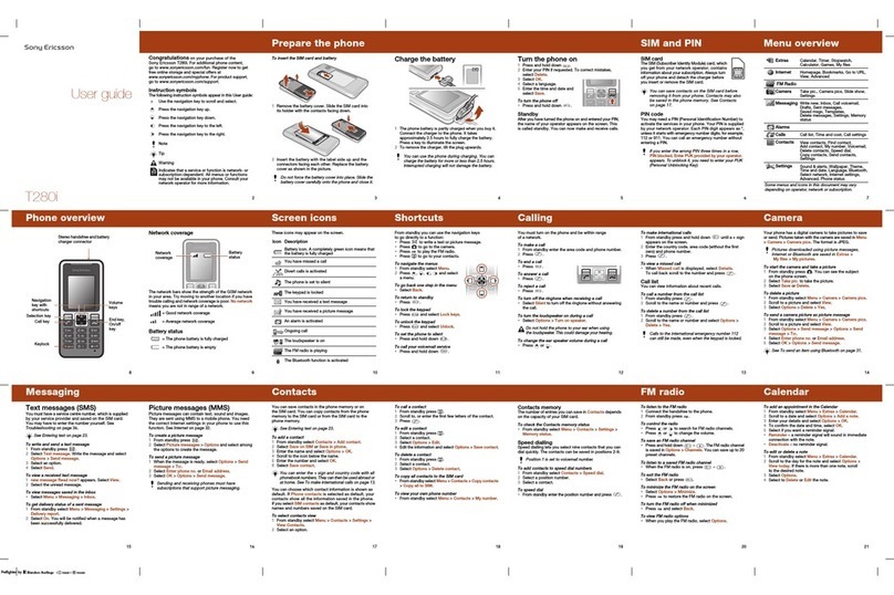 Sony Ericsson T280i User manual Sony Ericsson T280i User manual