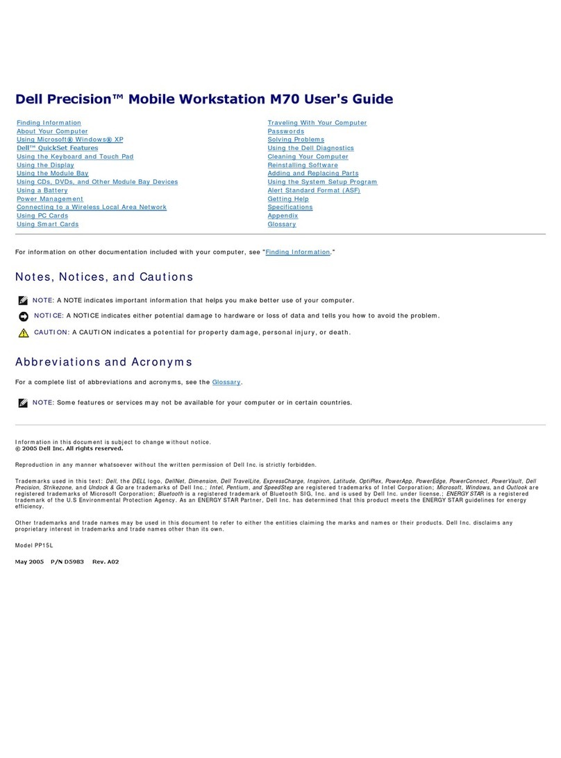 Dell Precision M70 user guide