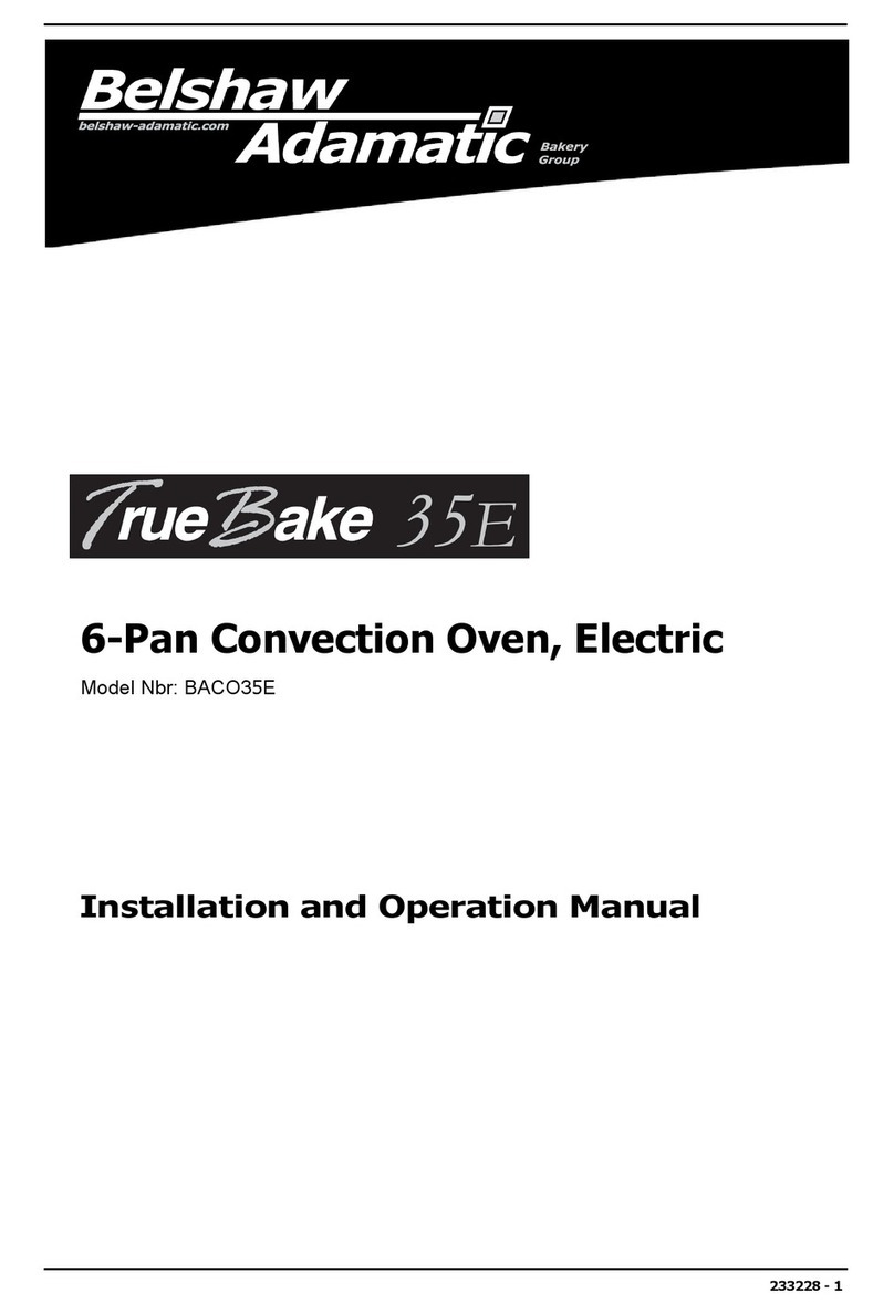 Belshaw Brothers Truebake 35E Installation and operation manual