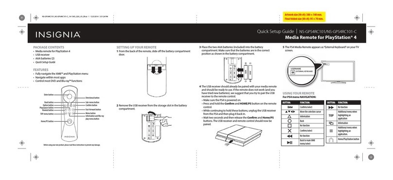 Insignia NS-GPS4RC101 Quick setup guide Insignia NS-GPS4RC101 Quick setup guide
