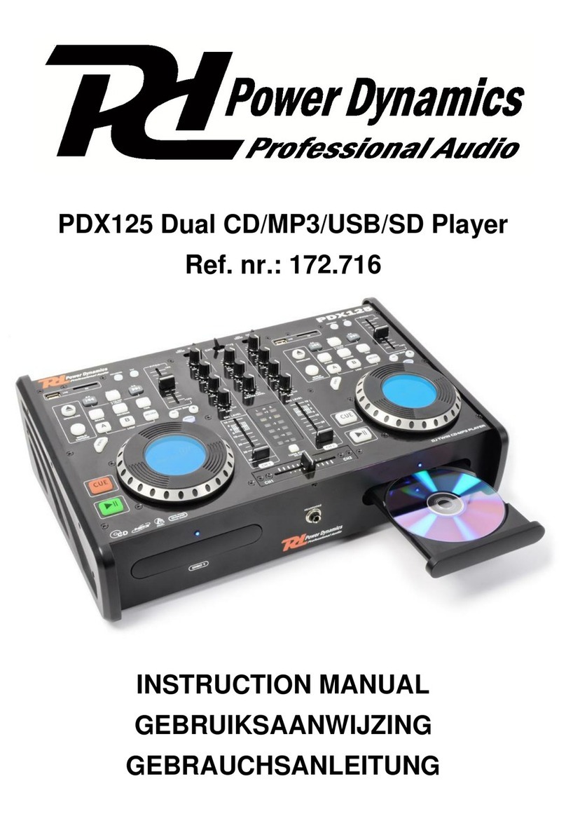 Power Dynamics PDX125 instruction manual