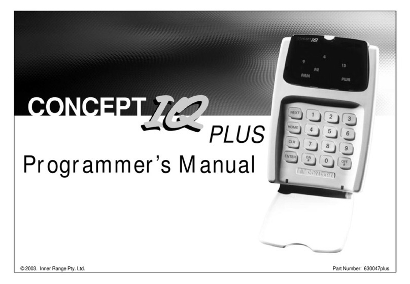 Inner Range CONCEPT IQ. PLUS Programmer's manual