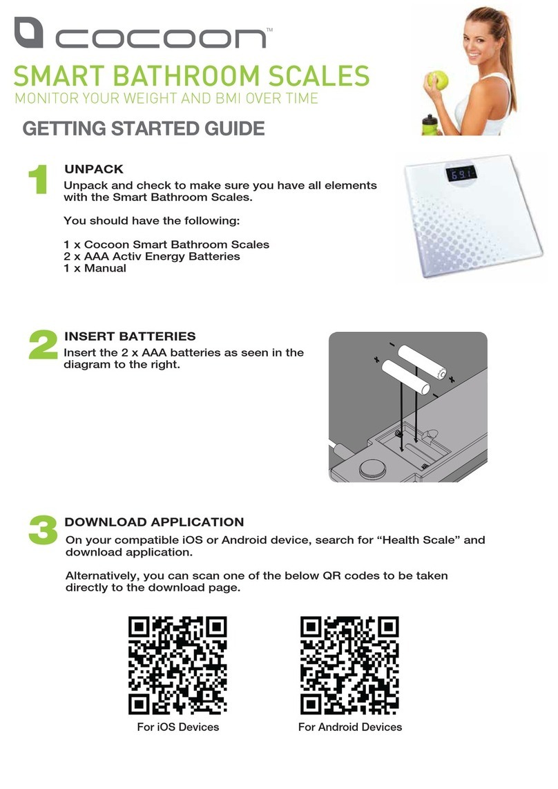 Cocoon SMART BATHROOM SCALES User manual