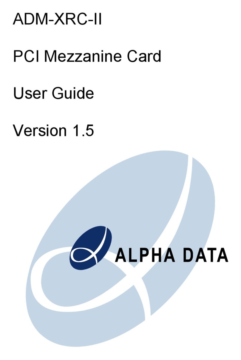 Alpha Data ADM-XRC-II user guide Alpha Data ADM-XRC-II user guide