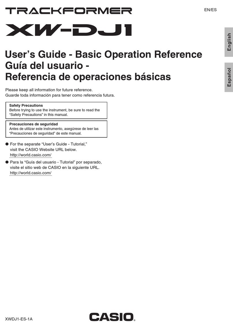 Casio Trackformer XW-DJI User manual
