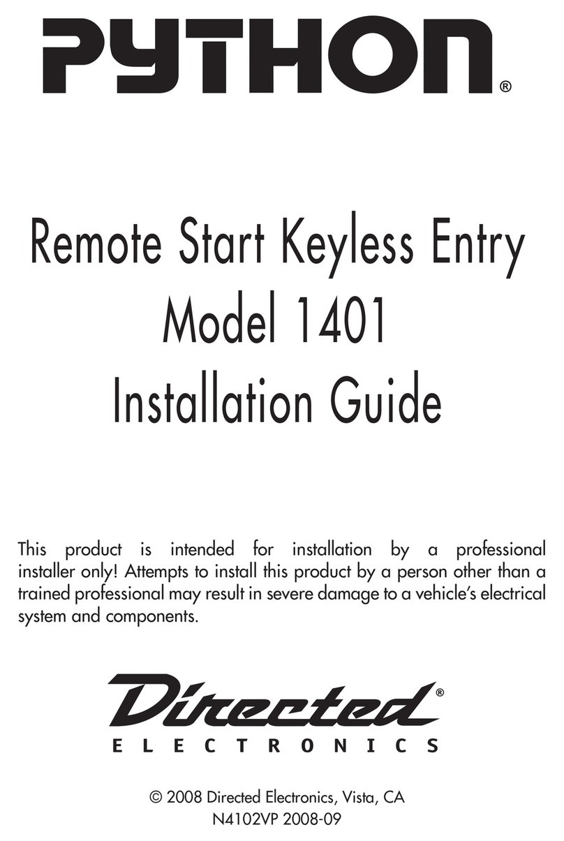 Directed Electronics Python 1401 installation guide Directed Electronics Python 1401 installation guide