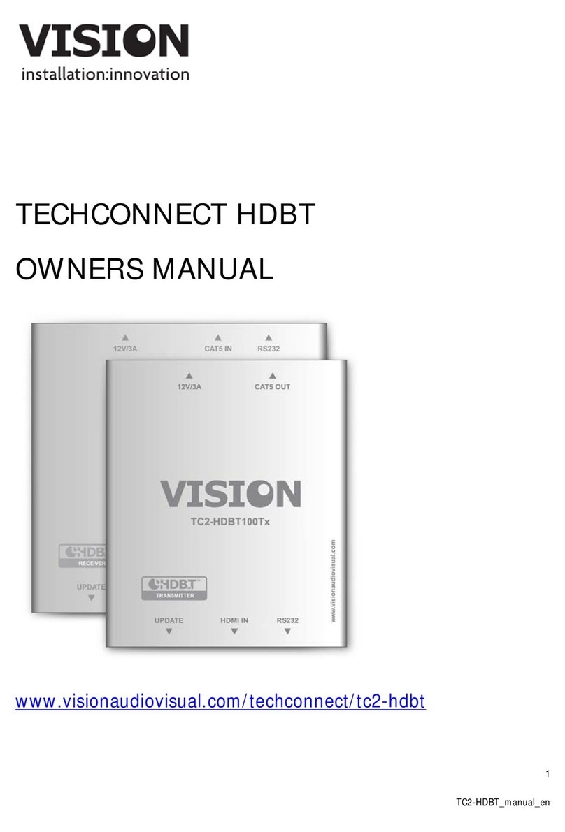 Vision TECHCONNECT TC2-HDBT100Tx owner's manual Vision TECHCONNECT TC2-HDBT100Tx owner's manual