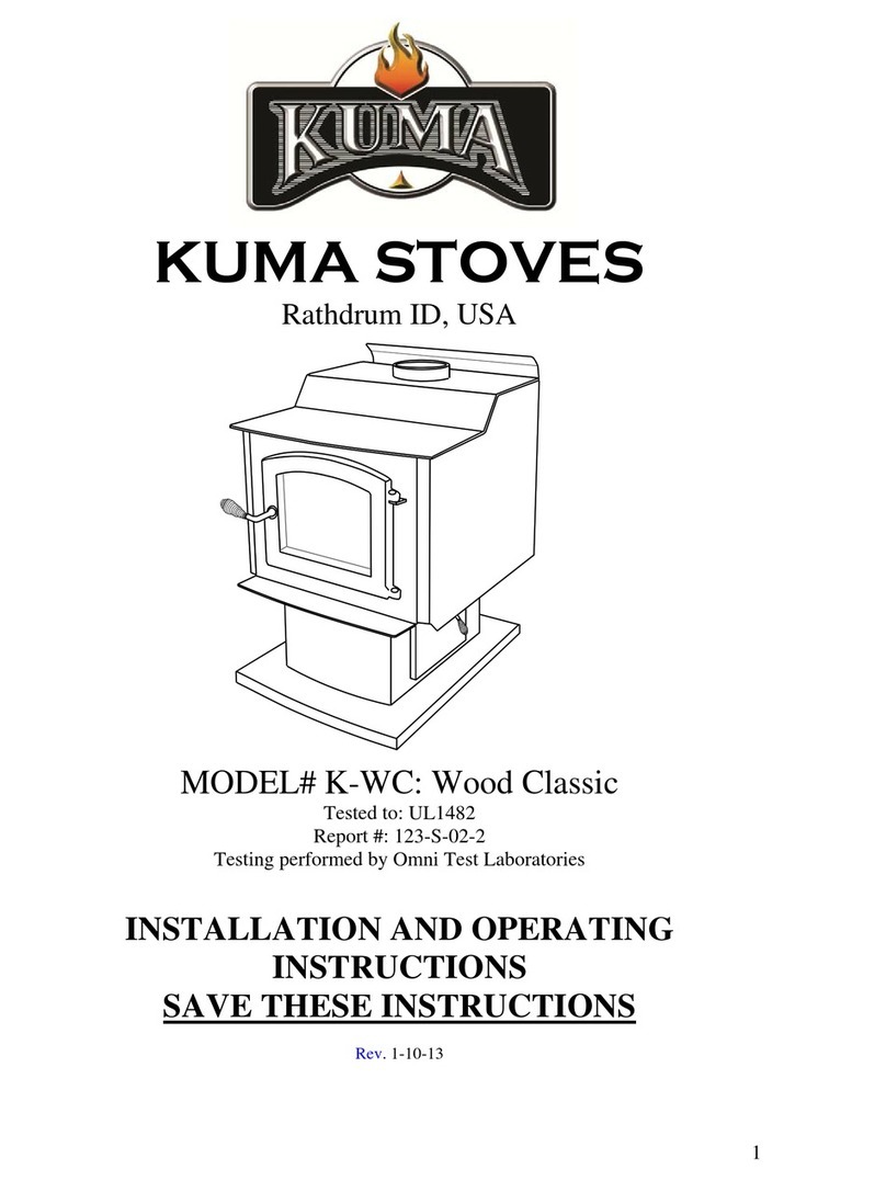 Kuma Stoves K-WC Wood Classic Installation and operating instructions
