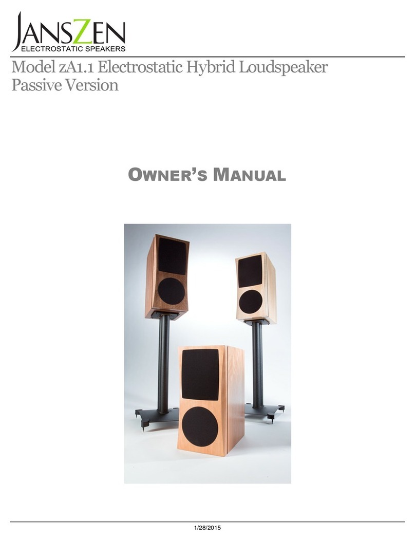 Janszen zA1.1 owner's manual